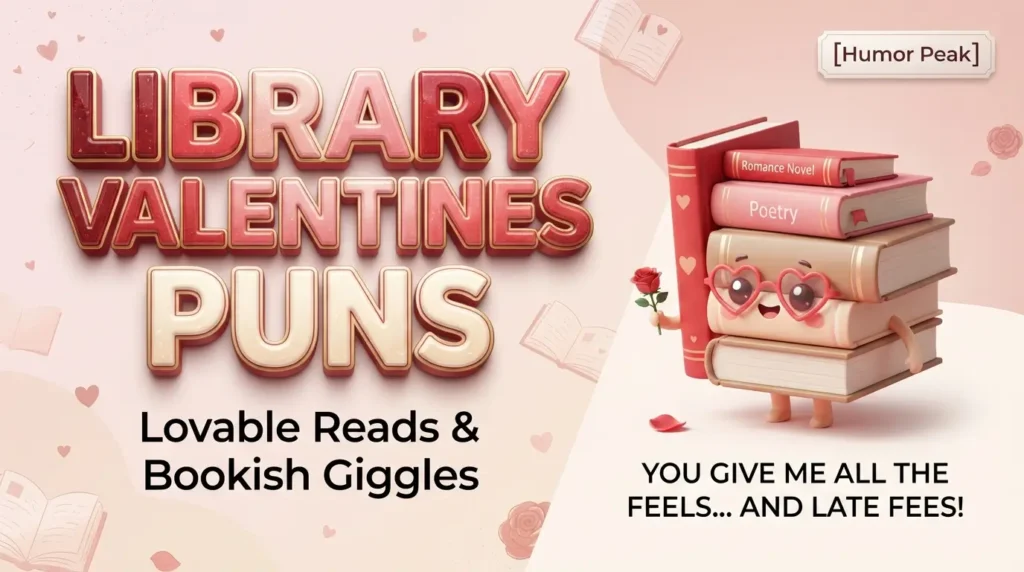 library valentines puns
