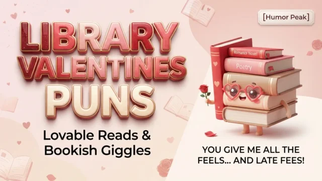 library valentines puns